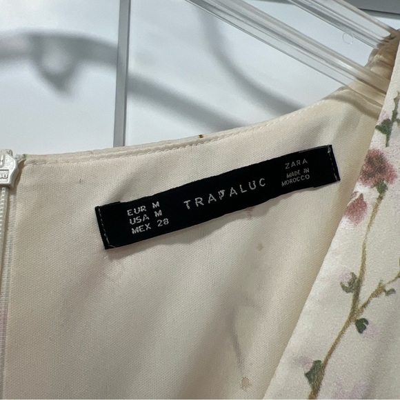 Zara Cherry Blossom Floral Bird Print Open Side Cut Out Maxi Dress Small - Picture 6 of 10